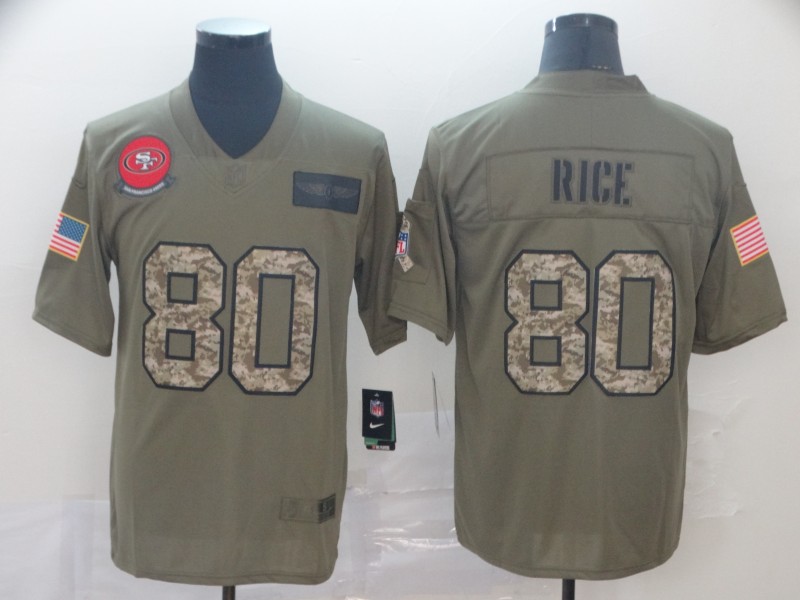 Men's San Francisco 49ers Jerry Rice #80 Brown Alternate Jersey